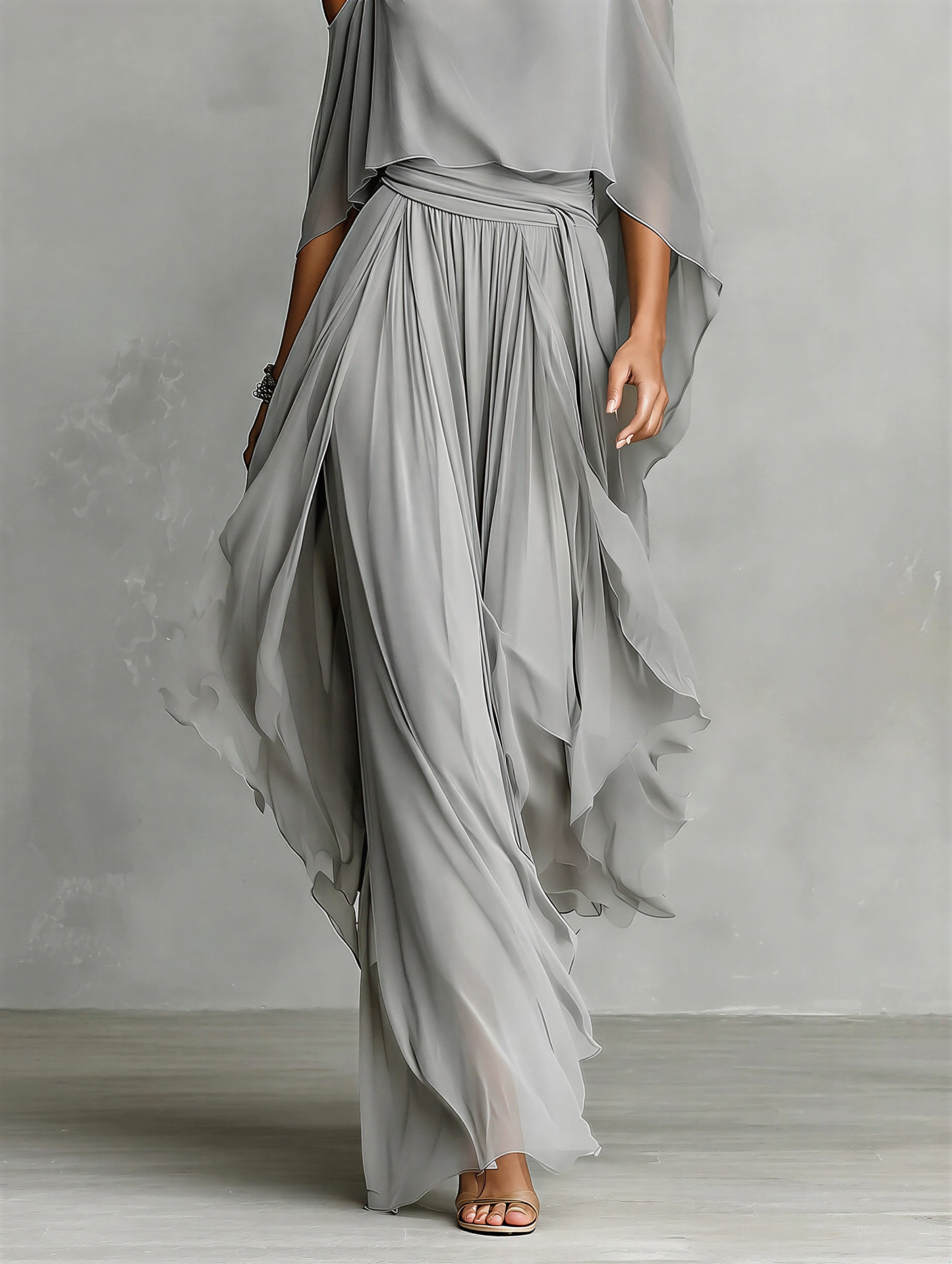 Conjunto fluido gris de tirantes