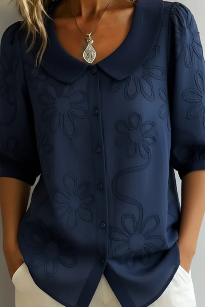 Blusa Elegante con Estampado Floral
