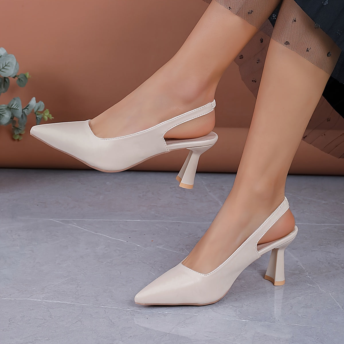 Tacón Slingback Elegante