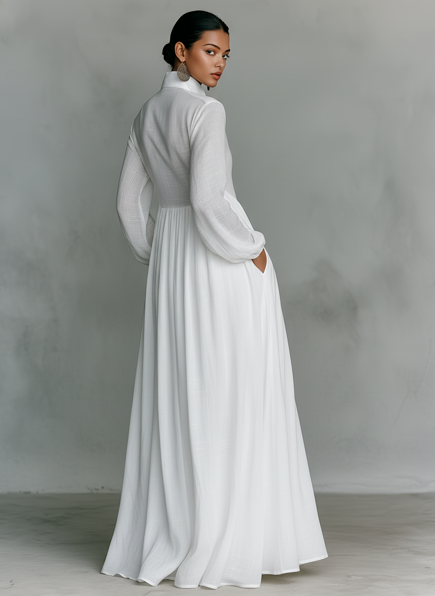 Vestido largo minimalista