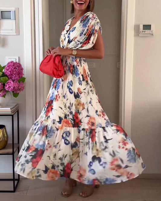Vestido floral elegante y favorecedor