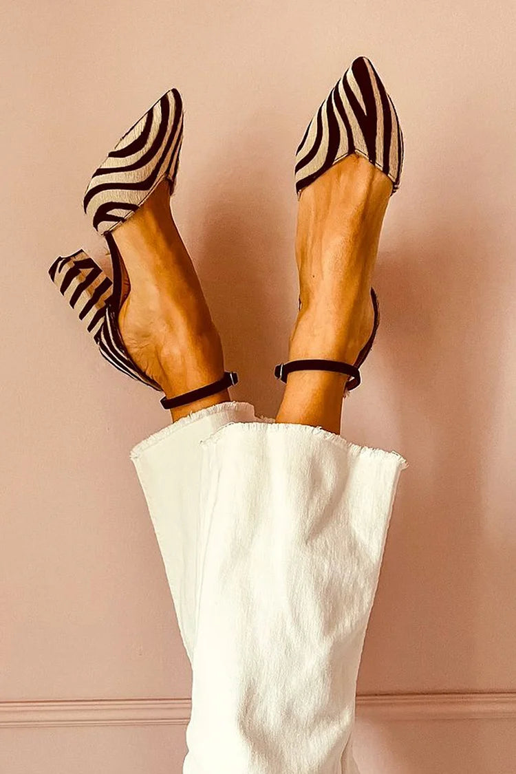 Tacón de Aguja con Estampado Cebra