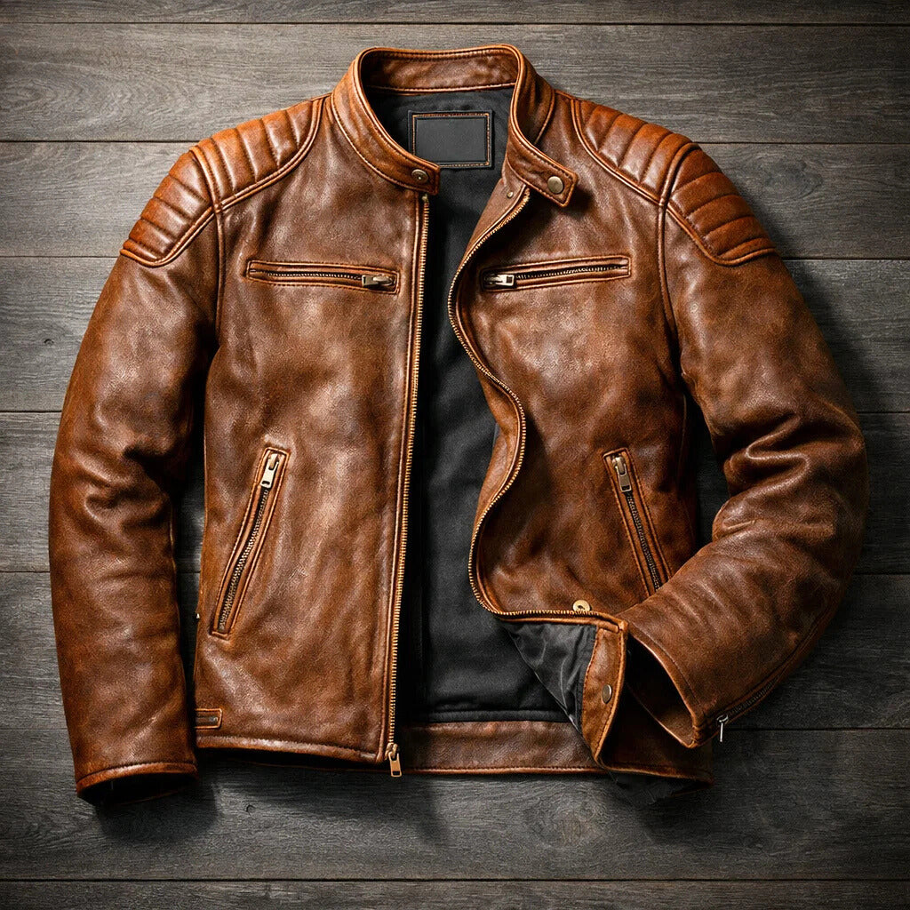 Chaqueta de cuero informal