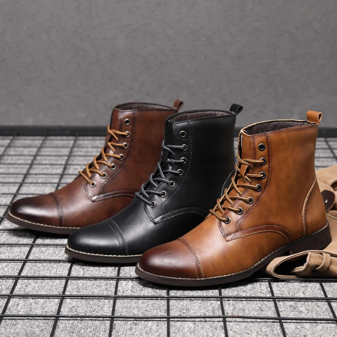 Elegantes botas de piel