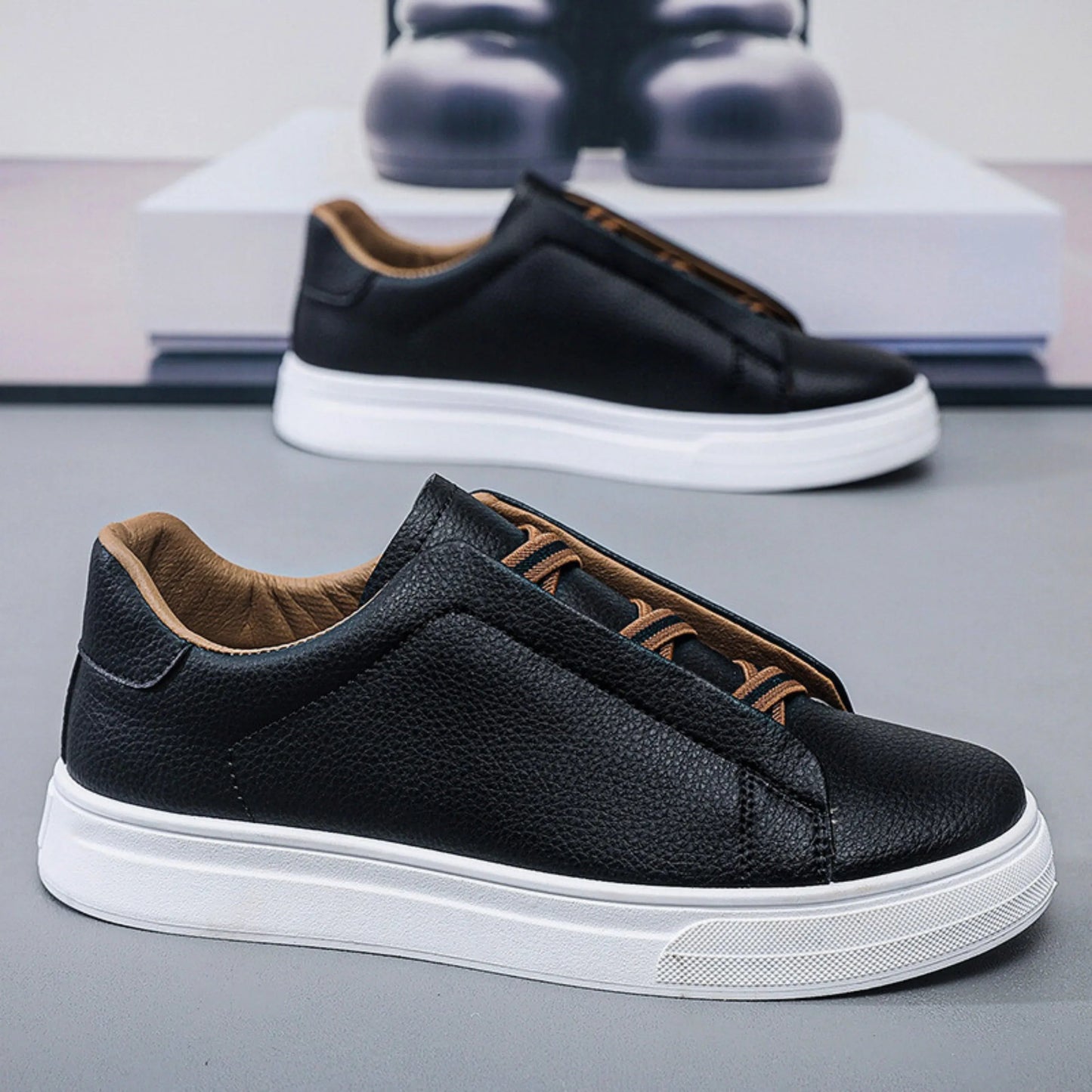 Elegantes zapatos de piel
