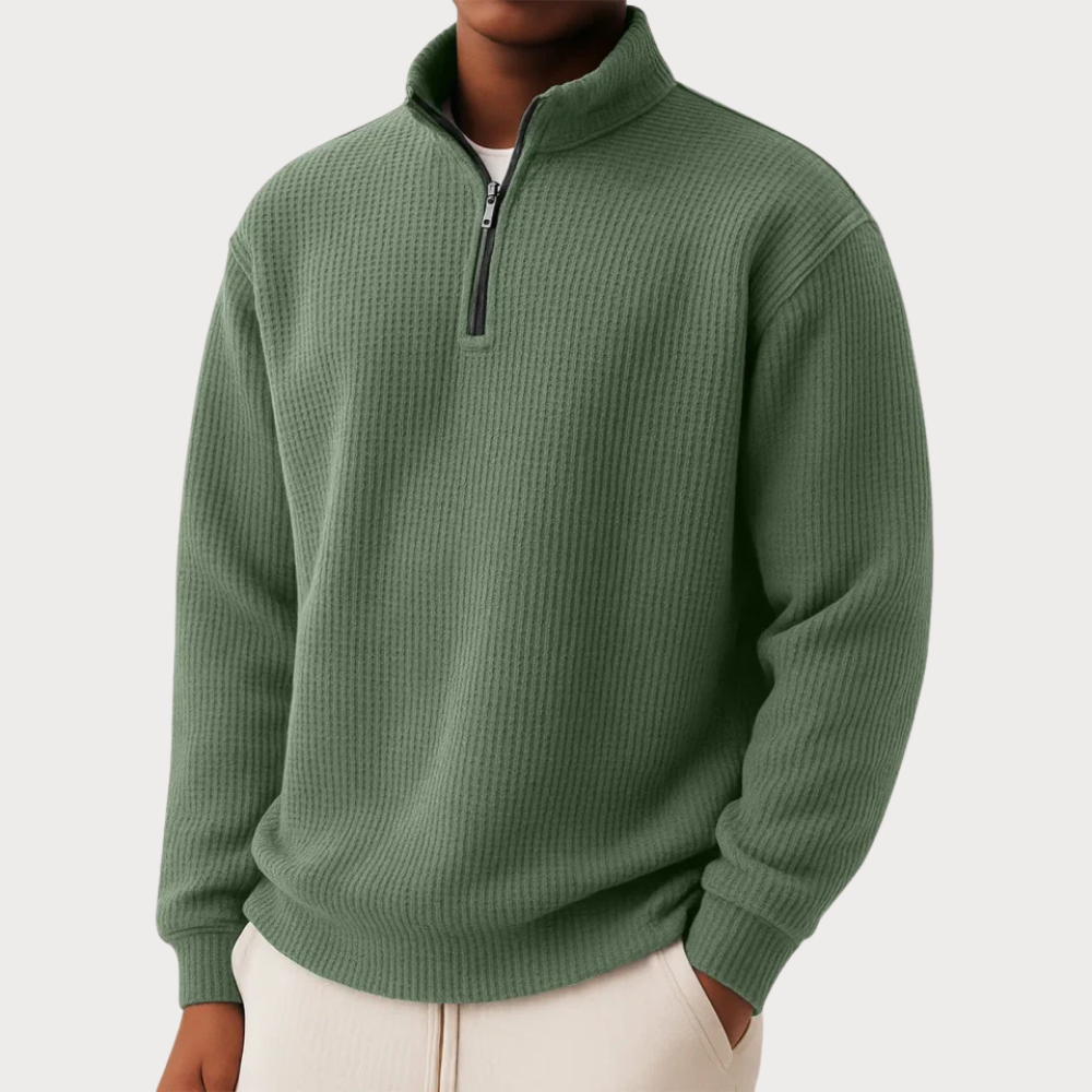 Elegante jersey de punto con cremallera