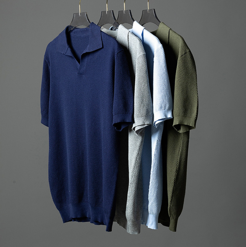 Elegante polo de punto de algodón