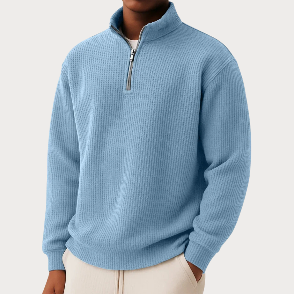 Elegante jersey de punto con cremallera