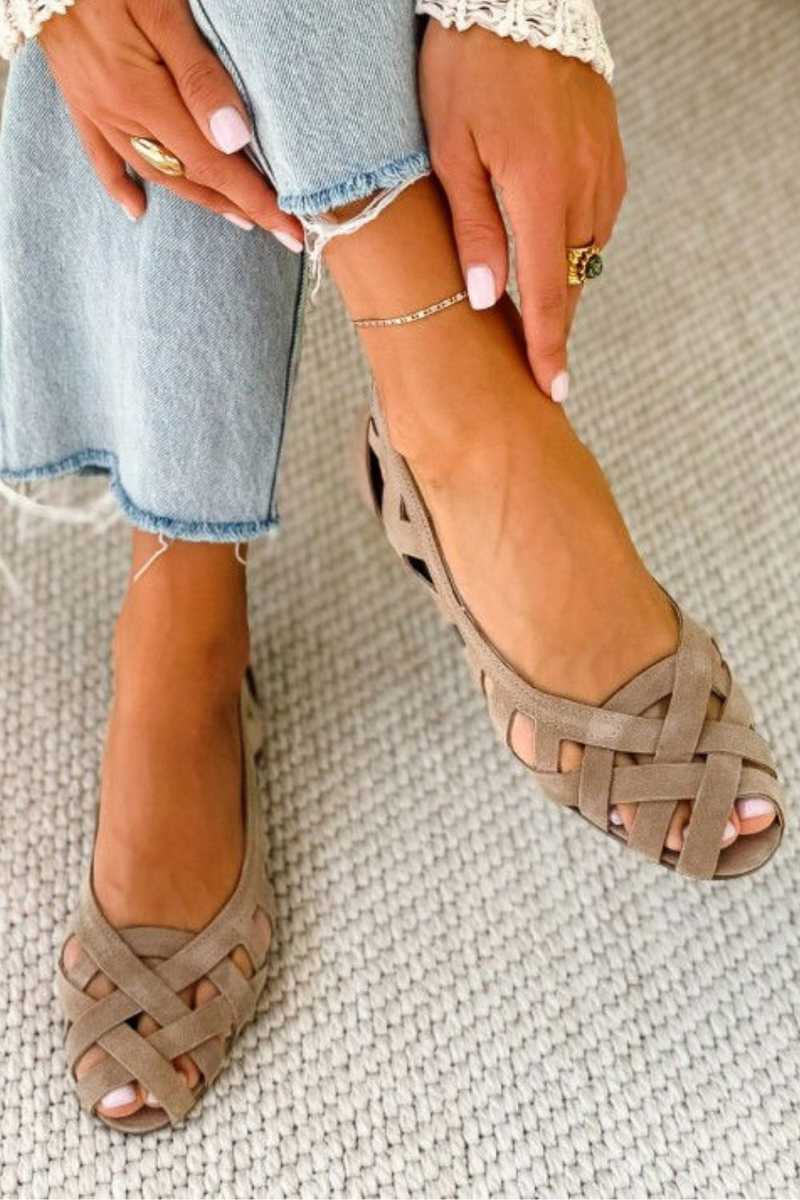 Sandalias Planas Trenzadas de Colores