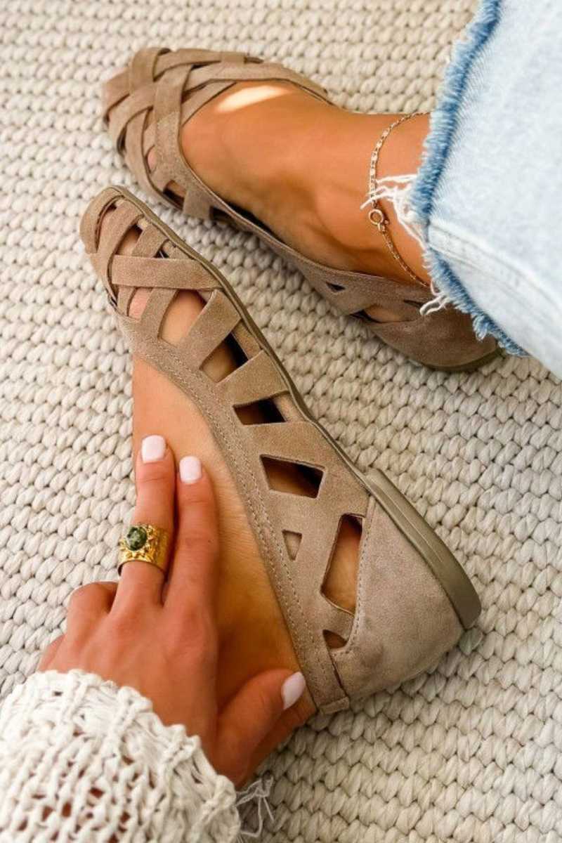 Sandalias Planas Trenzadas de Colores