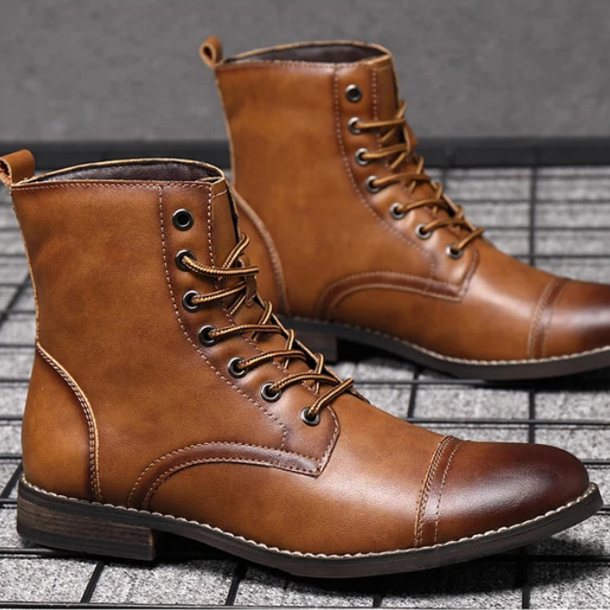 Elegantes botas de piel