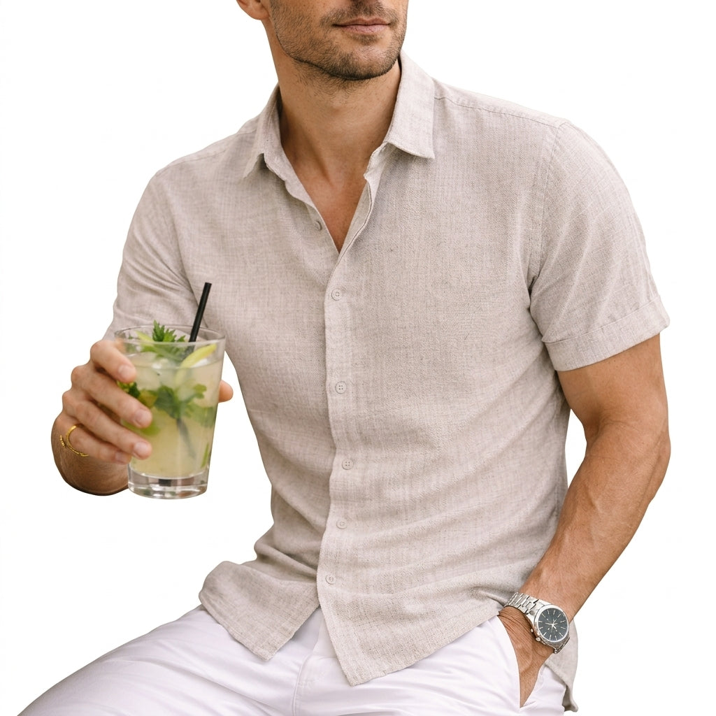 Elegante camisa de algodón