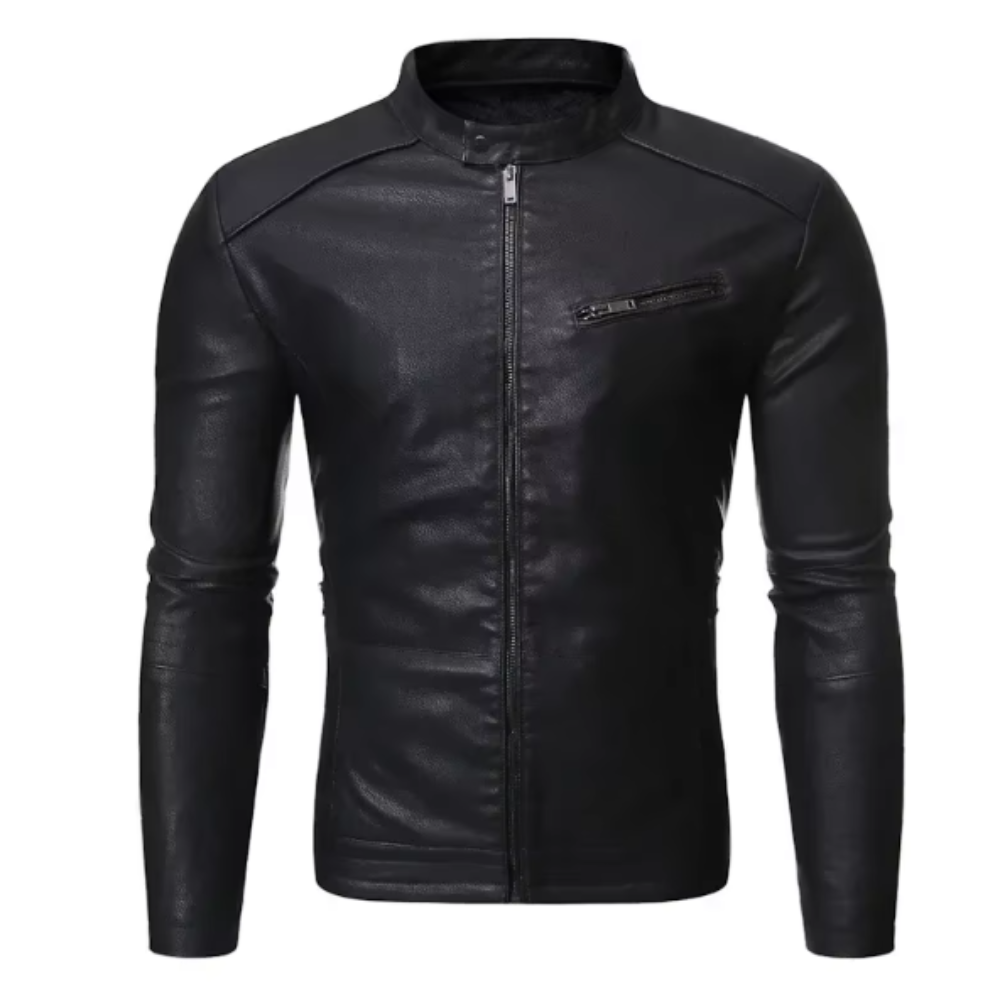 Elegante chaqueta de cuero