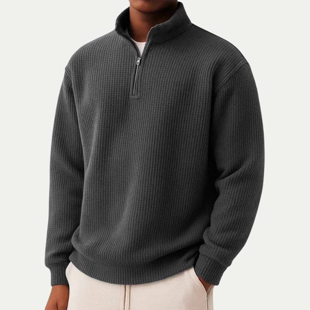 Elegante jersey de punto con cremallera