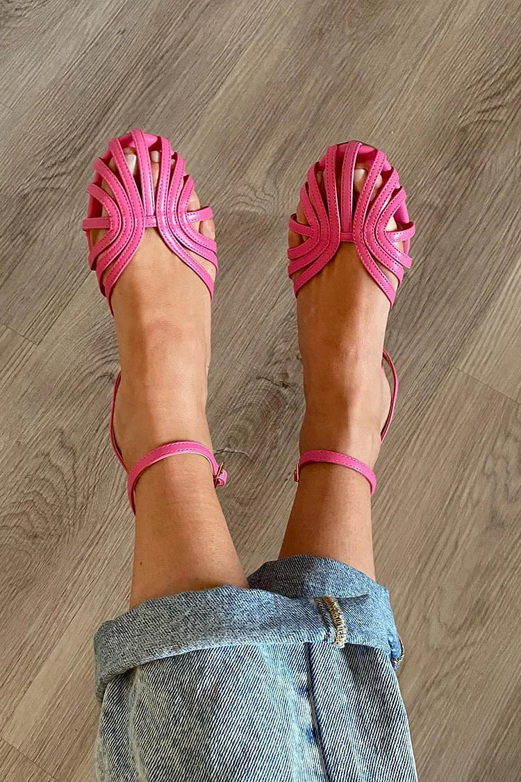 Sandalias Doradas con Tira al Tobillo