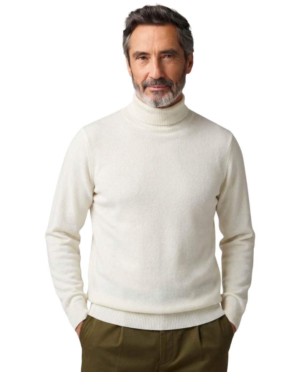 Jersey de cuello alto de lana merino Monaco