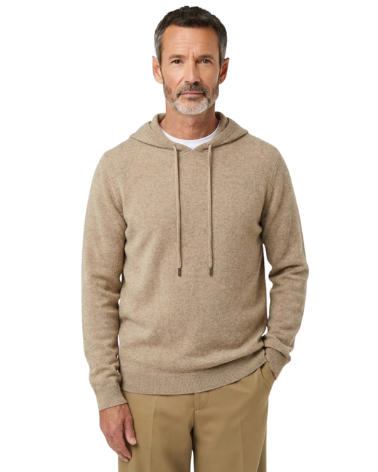 Elegante sudadera con capucha de lana australiana
