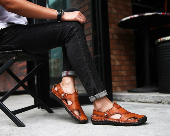 Sandalias clásicas de piel