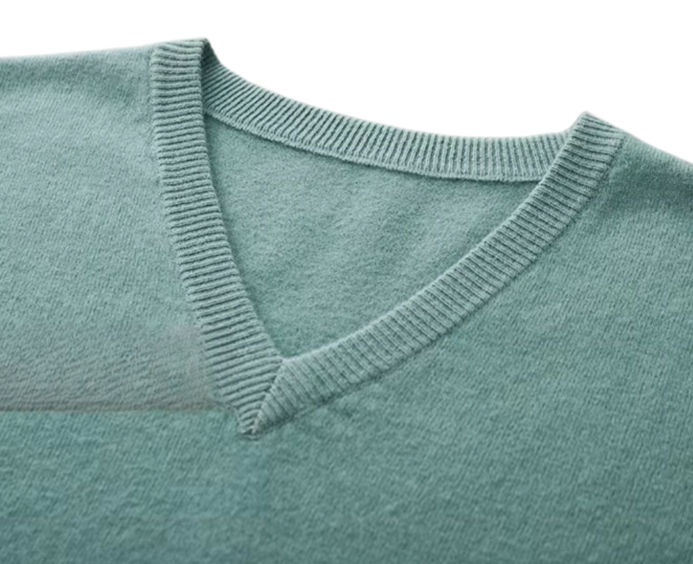 Jersey de lana con cuello de pico