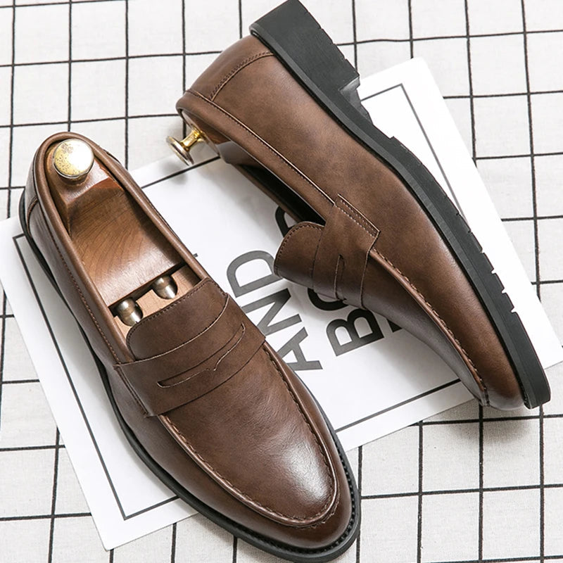 Mocasines elegantes de piel