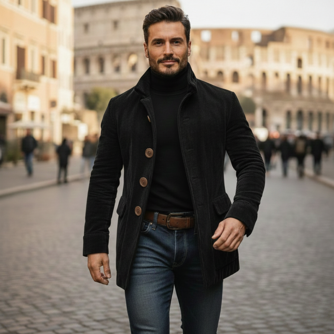 Elegante chaqueta de pana