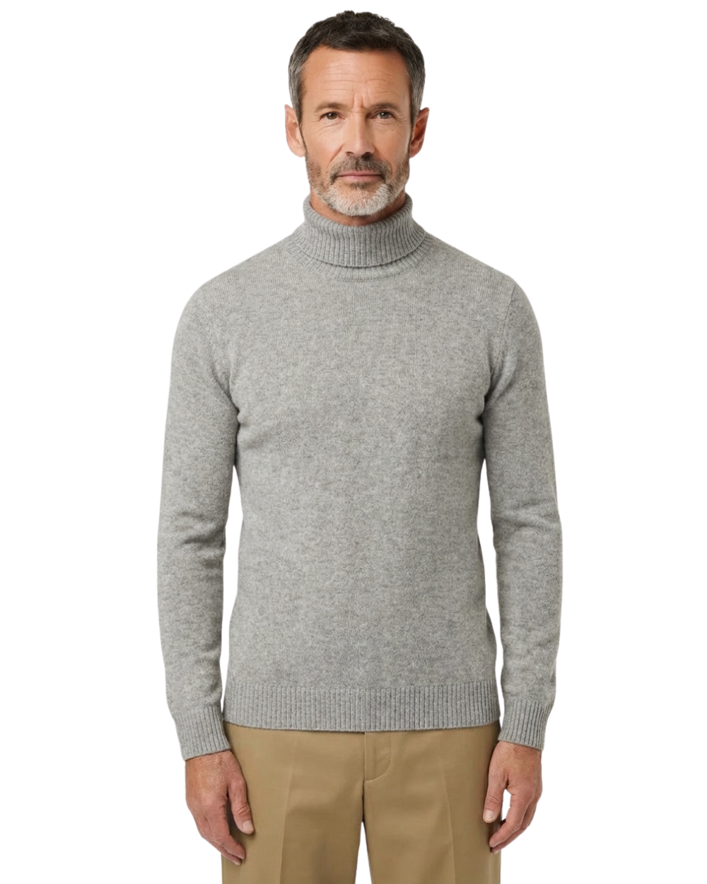 Jersey de cuello alto de lana merino de Viena