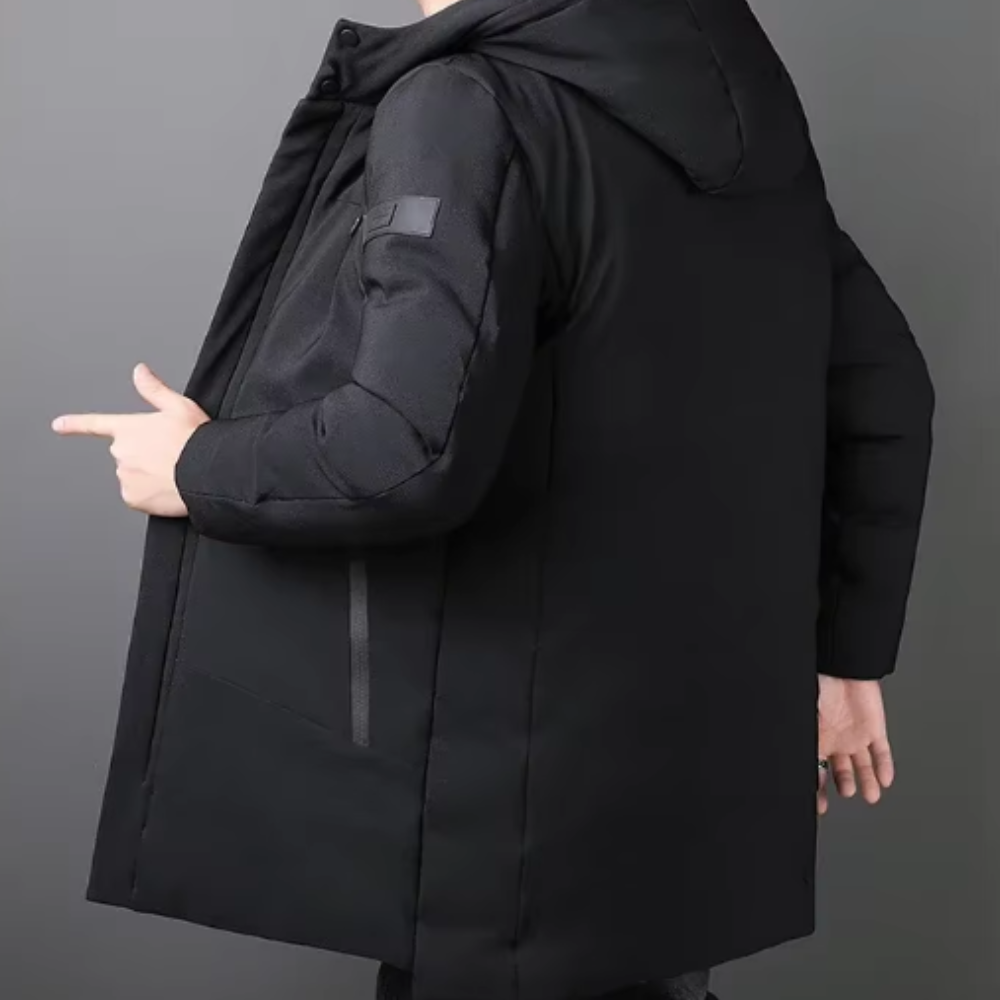 Elegante chaqueta larga para hombre
