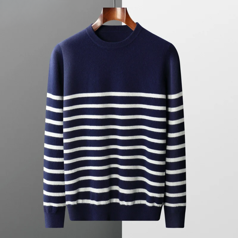 Elegante jersey de lana a rayas