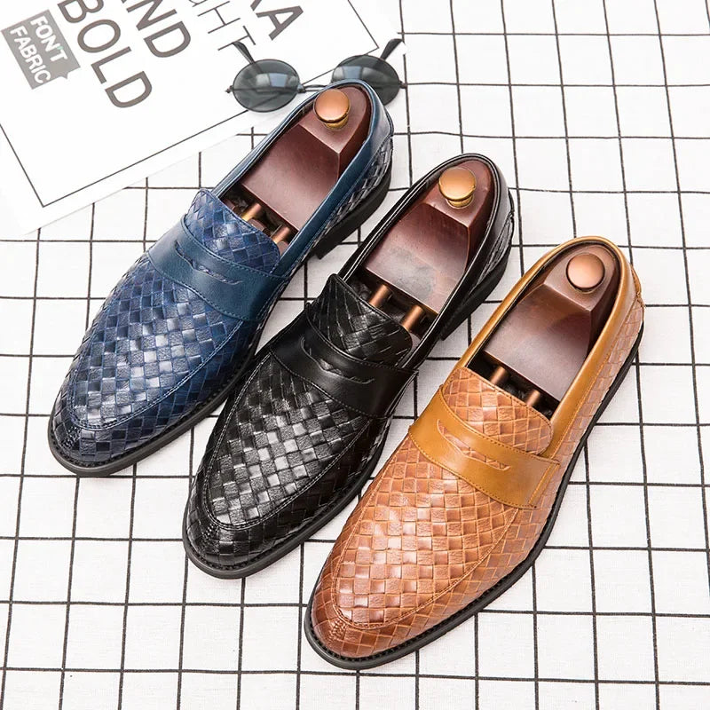 Elegantes mocasines tejidos