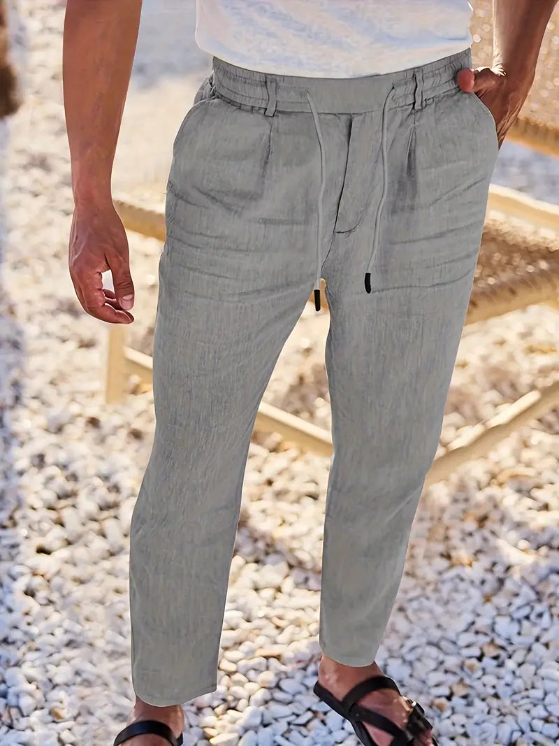 Elegantes pantalones de lino