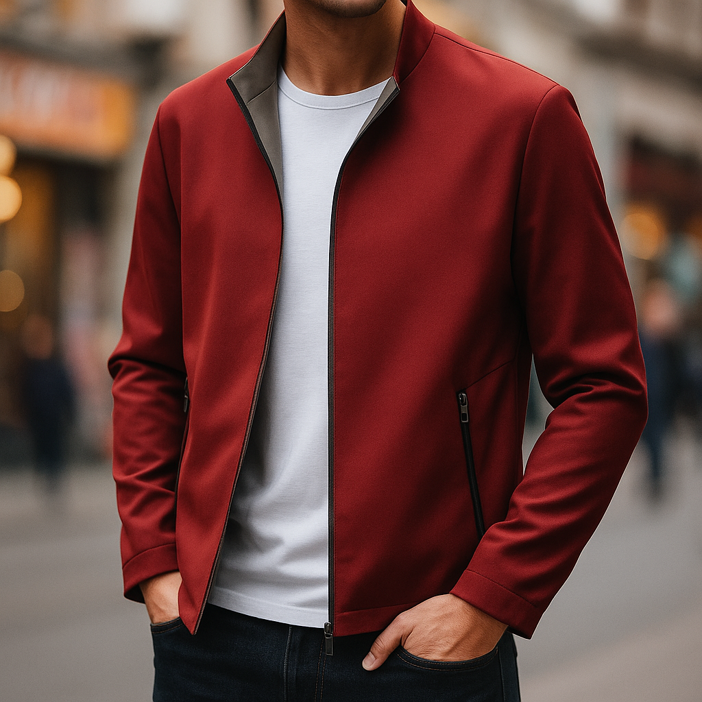 Elegante chaqueta con cremallera
