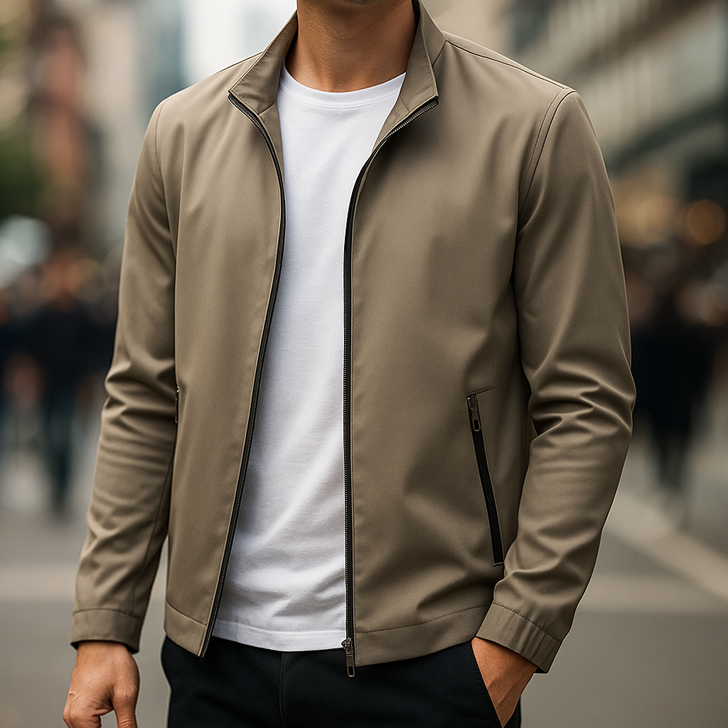 Elegante chaqueta con cremallera