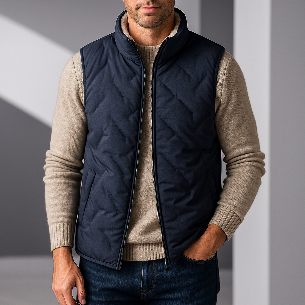 Elegante chaleco de sherpa