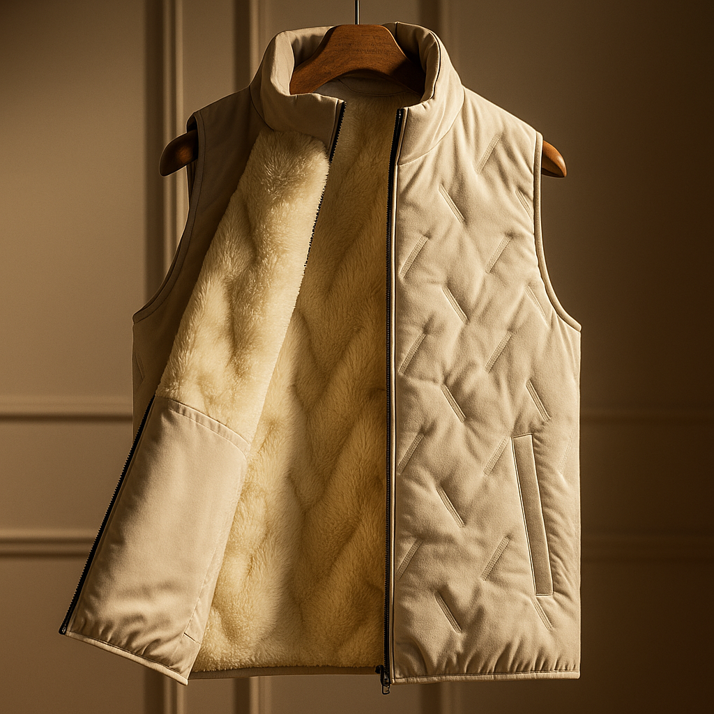 Elegante chaleco de sherpa