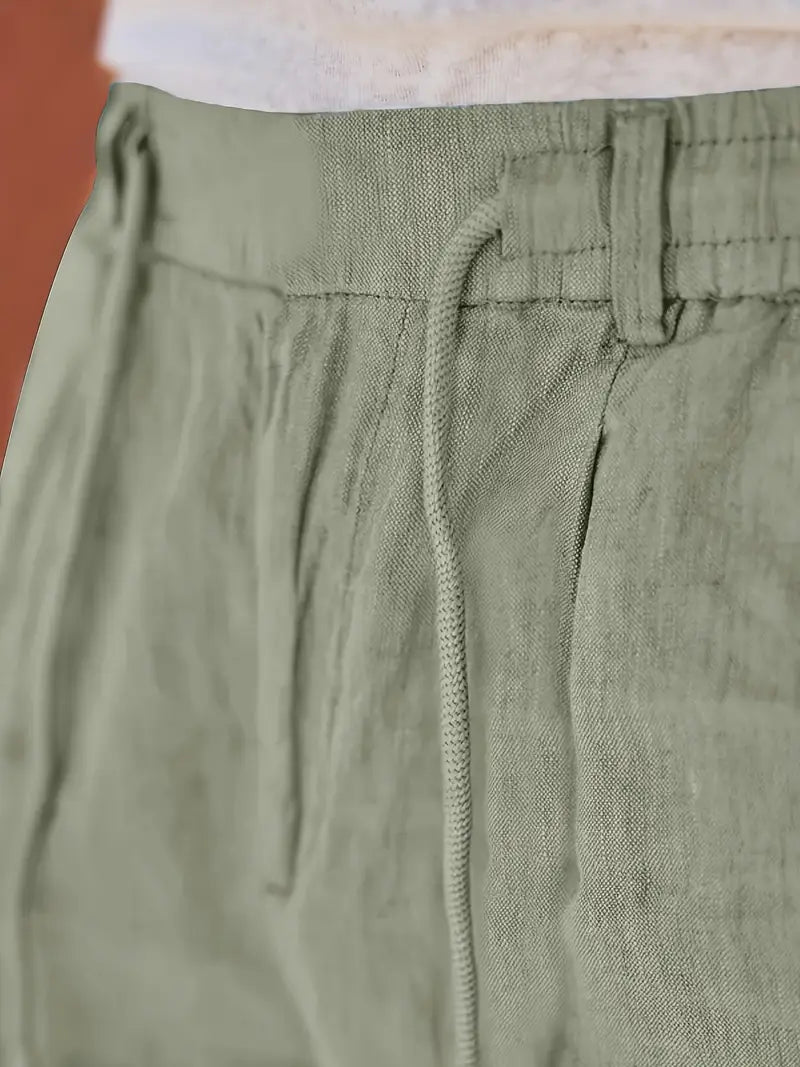 Elegantes pantalones de lino