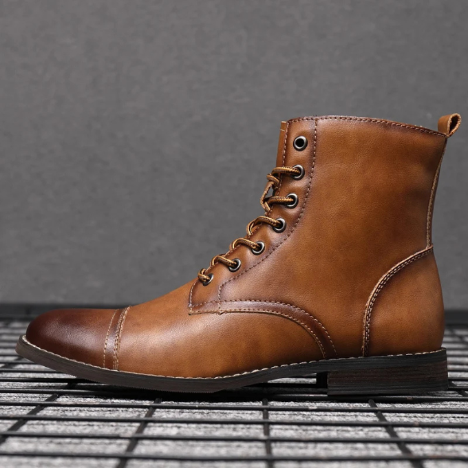 Elegantes botas de piel