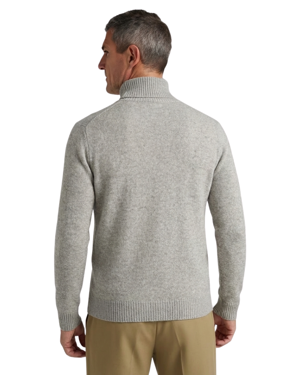 Jersey de cuello alto de lana merino de Viena