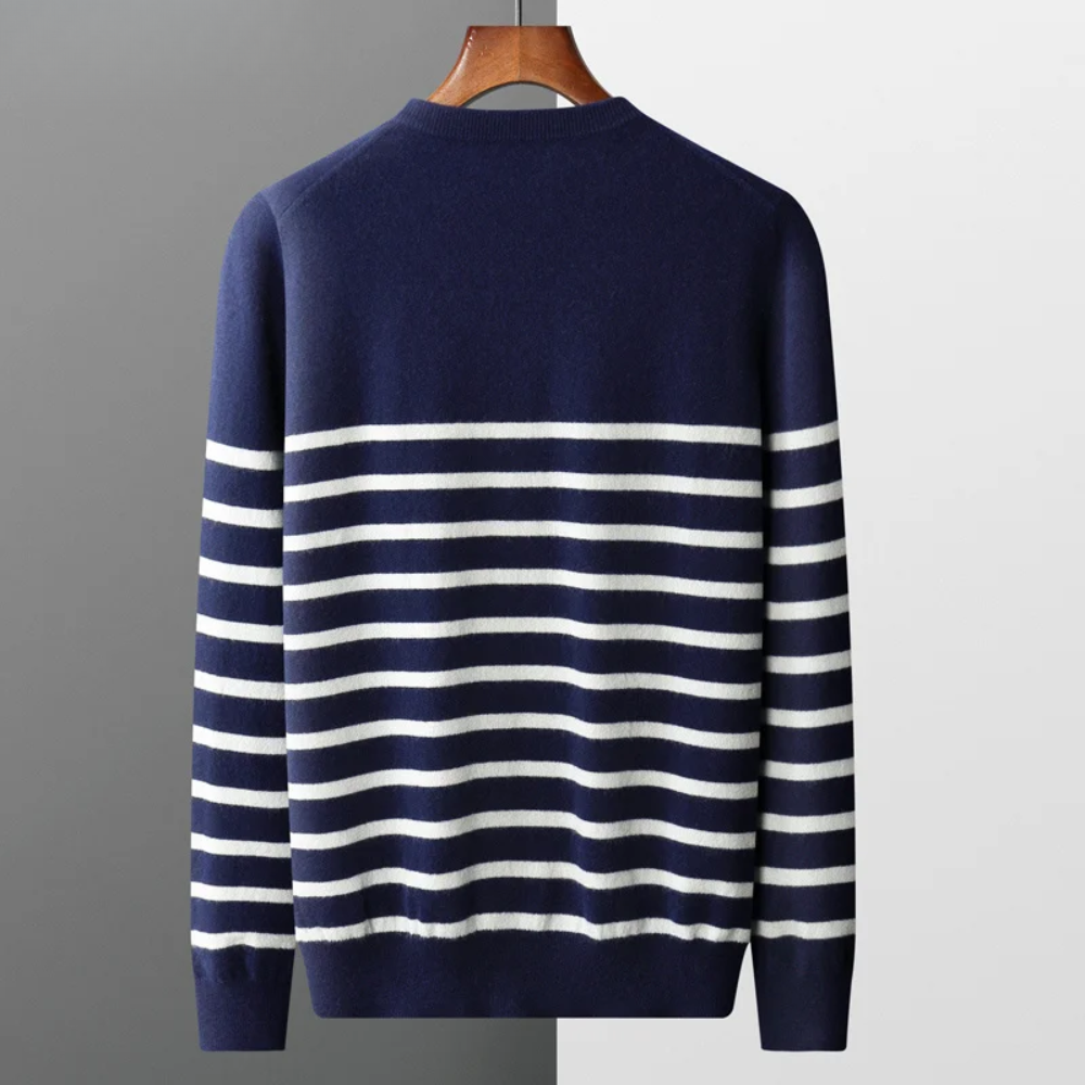 Elegante jersey de lana a rayas