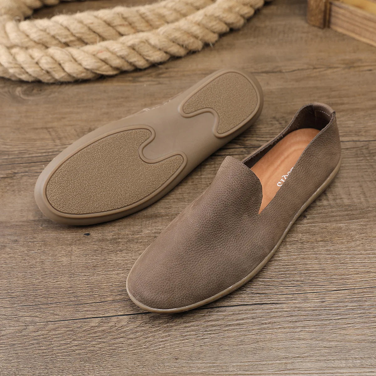 Mocasines de cuero para hombre