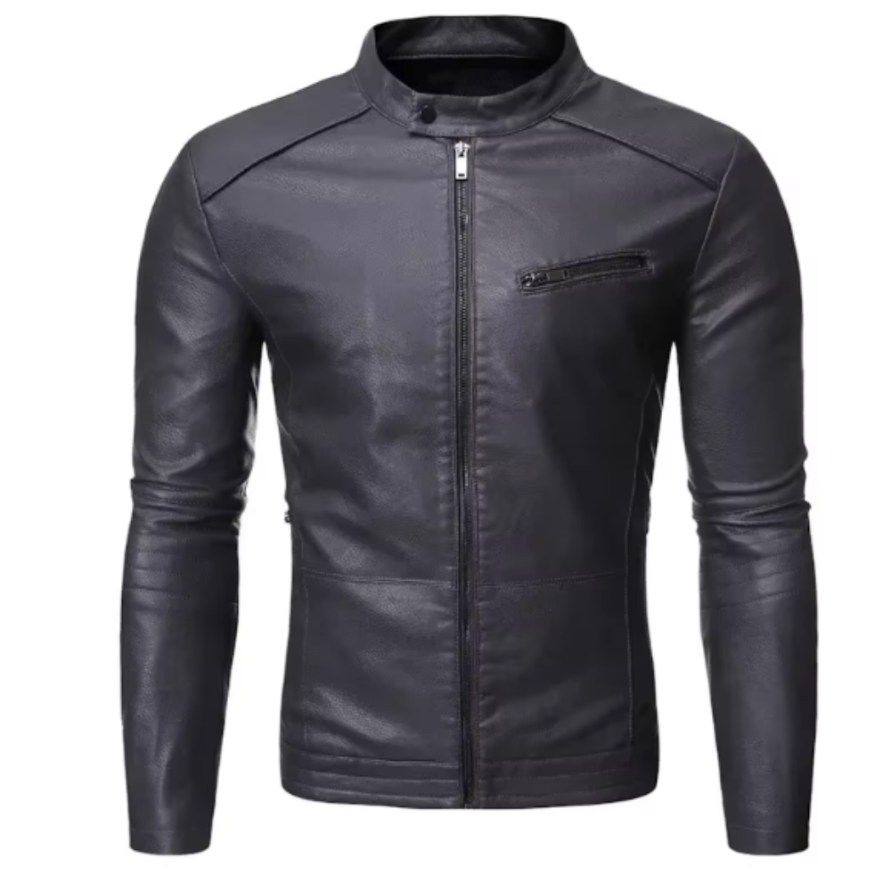 Elegante chaqueta de cuero