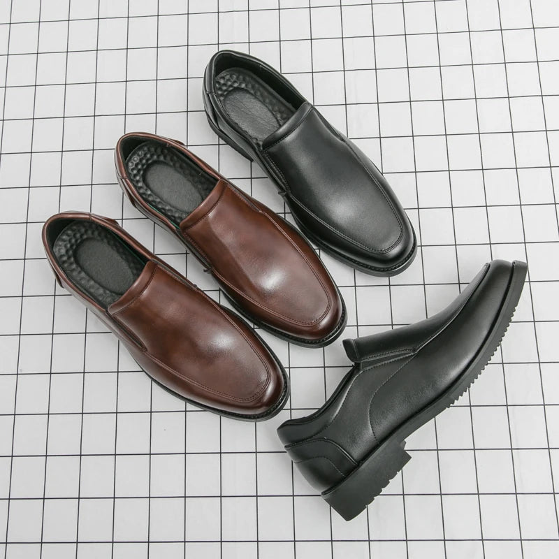 Mocasines elegantes de piel sin cordones