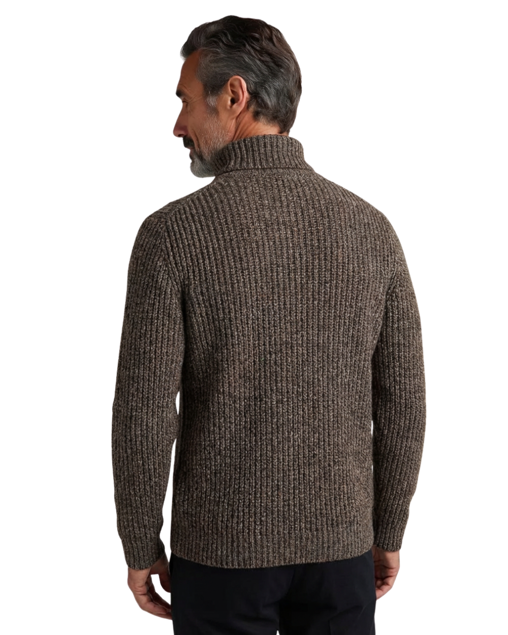 Elegante jersey de cuello alto de punto