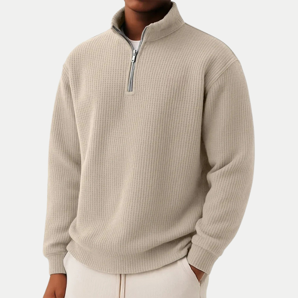 Elegante jersey de punto con cremallera