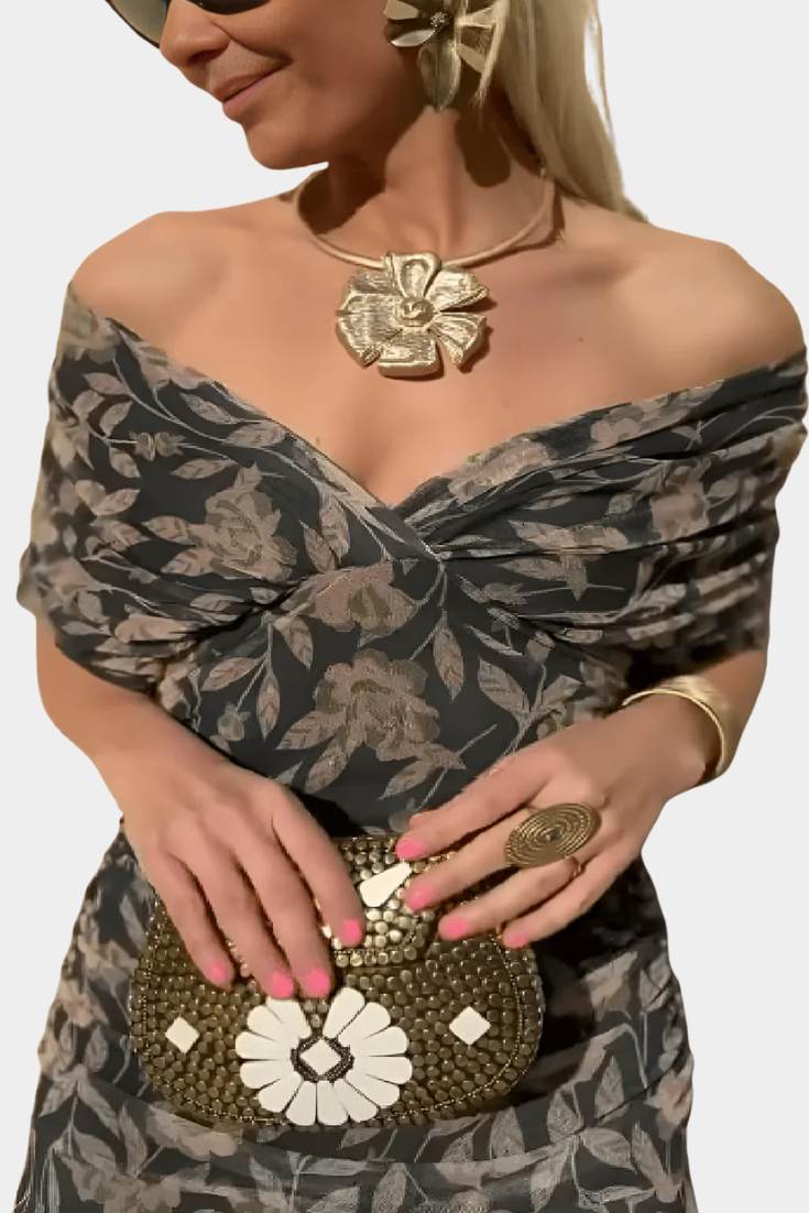 Vestido floral de caída etérea