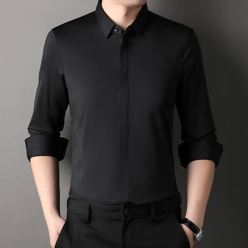 Camisa elástica sin arrugas