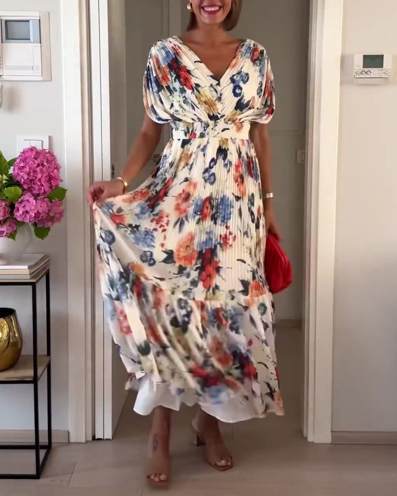 Vestido floral elegante y favorecedor