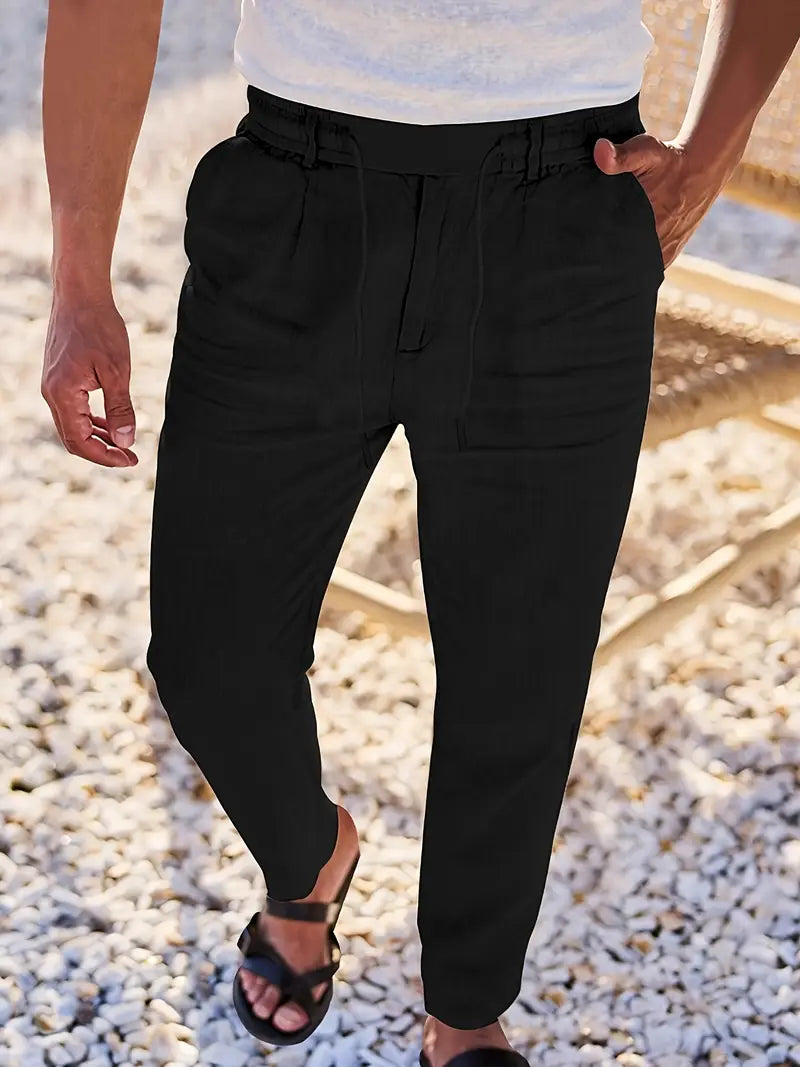 Elegantes pantalones de lino