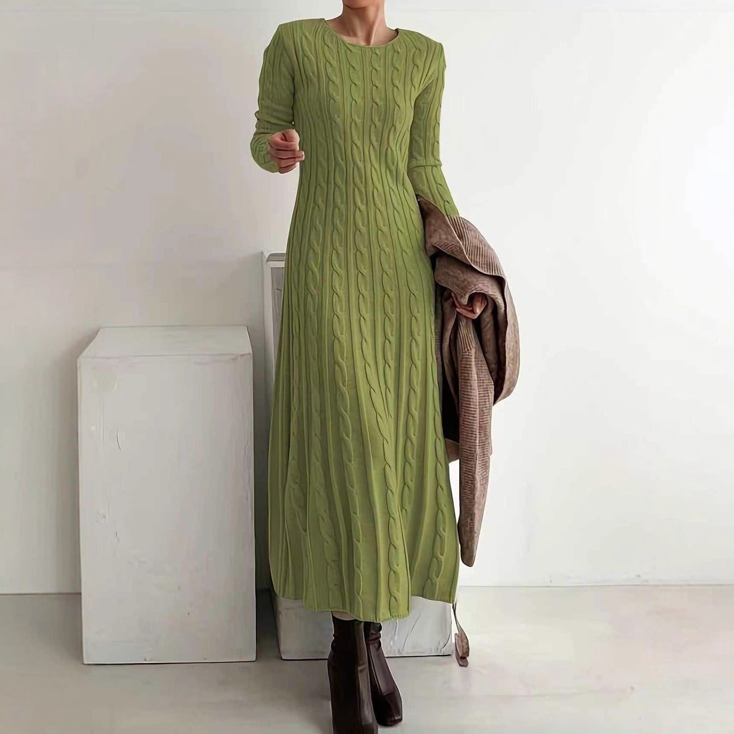 Vestido midi de punto