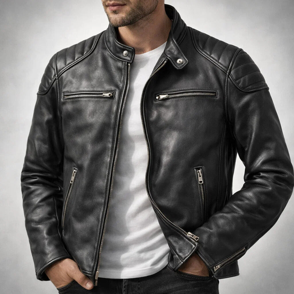 Chaqueta de cuero informal