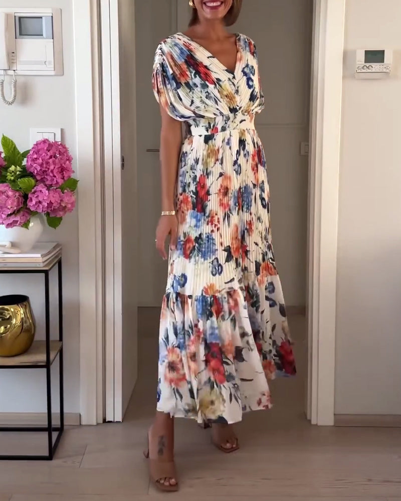 Vestido floral elegante y favorecedor